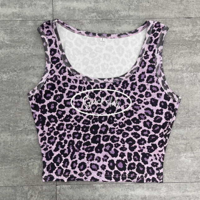 Purple Cheetah Print Tank Top
